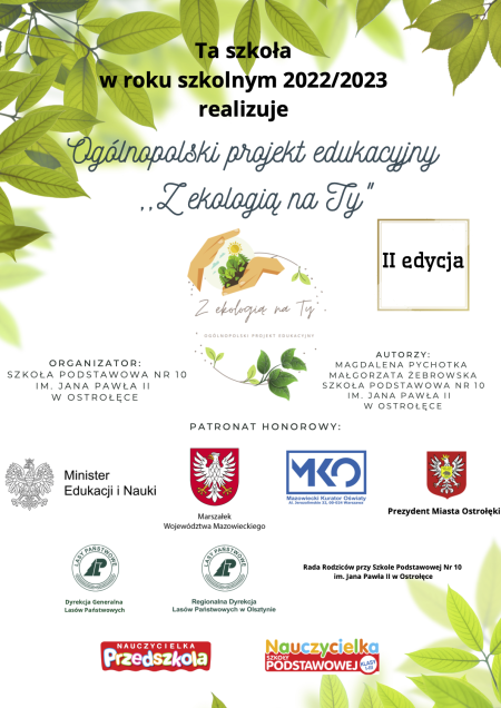 Ogólnopolski projekt edukacyjny „Z ekologią na Ty”